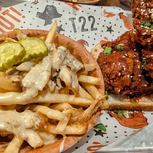 Dirty fries and 2 piece korean style