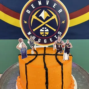 Custom Denver Nuggets cake