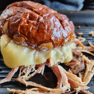 Pulled ham &amp; gruyere sandwich