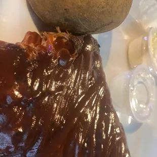 Half rack of ribs and baked potato