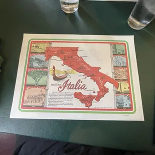 Vinyl Table cloths and paper placemats
