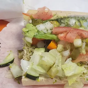 a sandwich with a fork