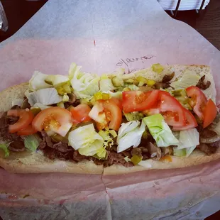 Grilled steak, onions and mushrooms sandwich #37!