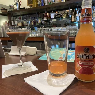 Chocolate Martini and Sch-fferhofer Grapefruit Hefeweizen 'Loaded'