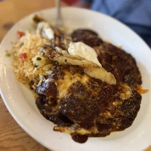 Mole Colorado Enchiladas