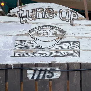 Restaurant signage.