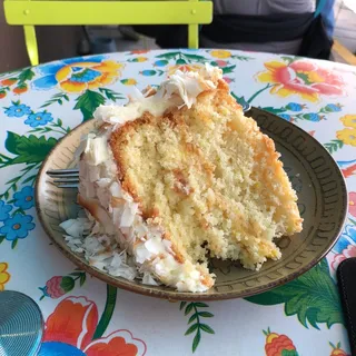 Lemon Custard Cake W/toasted Coconut