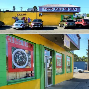 Here is the Tung Kee Mi Gia. It is a colorful building. Good pho here!