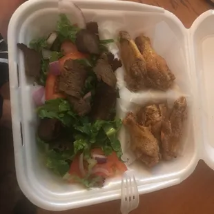 Gyro (without pita) and 5 wings....$10