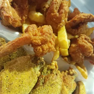 fried chicken and fries