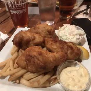 Fish and Chips. Bell's Amber Ale.