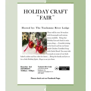 Annual Holiday Fair, always fun for the whole family.