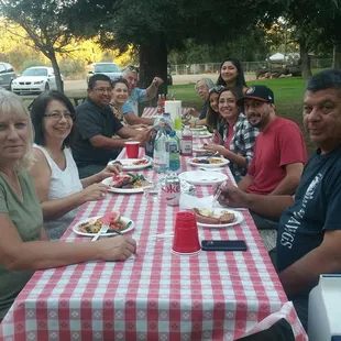 Summer Pot Luck for Tuolumne River Lodge Members.