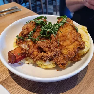 Smothered Chicken* & Biscuits