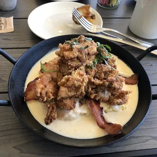 Smothered Chicken* & Biscuits