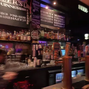 a blurry photo of a bar