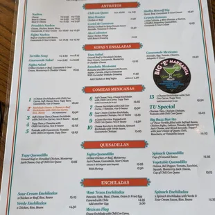 sushi and sashimi, menu