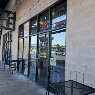 Sidewalk seating