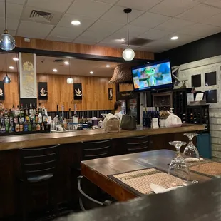 the bar
