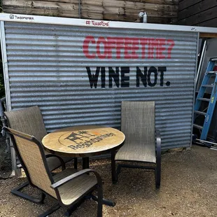 Outside patio in front