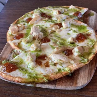 Chicken Basil Pesto Flatbread