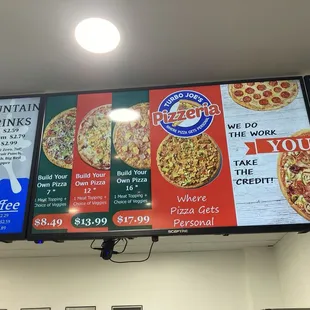 pizza, menu