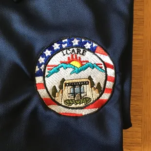 This is part of the logo I required. But you can't tell which National Cemetery it is...