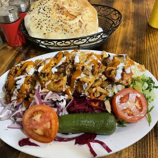 Chicken Gyro and Chicken Shish Combination