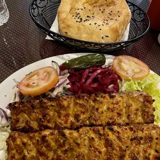 Chicken Adana Kebab Plate