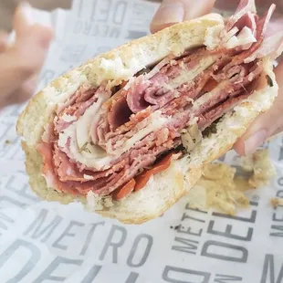 Inside the muffaletta