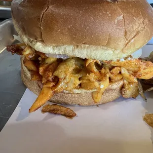 Blackened chicken melt