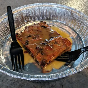 Slice of the best bread pudding out there!