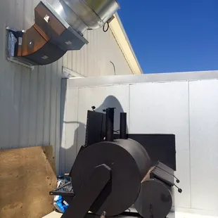 TURF's huge smoker out back!