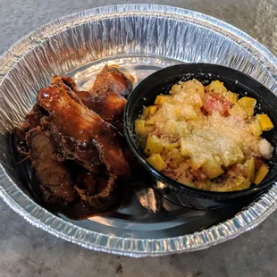 Brisket with a side of veggies!