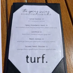 Spring signature cocktails