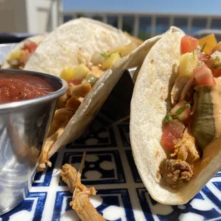 Chicken Al Pastor tacos. Delicious.