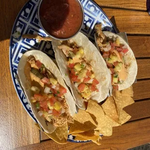 Chicken Al Pastor tacos. Delicious.