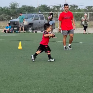 3yr old grandson- 1st football practice