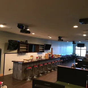 Bar - 4 beers on tap plus several bottled selections! Coke products and snacks also available for purchase!