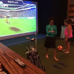 Reality golf , football, dodgeball, basketball hockey baseball