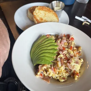 Turkey, Chorizo and Potato Scramble