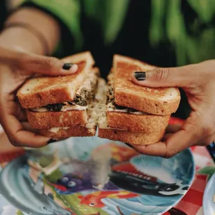 Collard Green sandwich! Packed full of flavor, toasted perfectly.