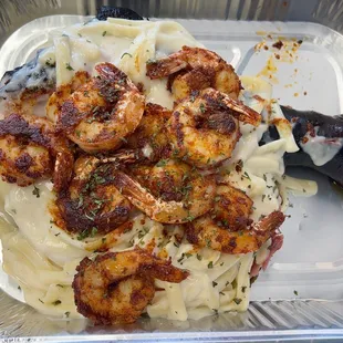 Shrimp Alfredo Shrimp Alfredo Stuffed Turkey Legs