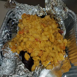 Crawfish Mac and Cheese Stuffed Turkey Legs