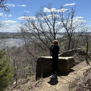 Taking it all in along the ridge of the Arkansas River. That bridge in the distance is the 71st street bridge.