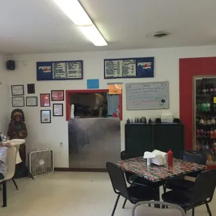 the inside of a restaurant