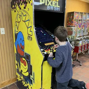 Old school games in arcade.