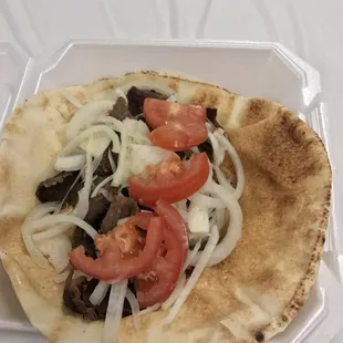 Homemade Turkish Gyro! The meat is amazing, and there&apos;s TONS of it!!!