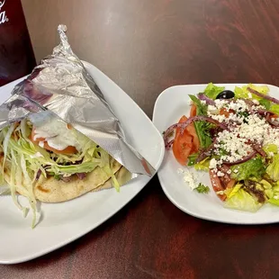Köfte Kabob Wrap with Salad