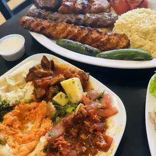 Sampler meat plate and veggie!